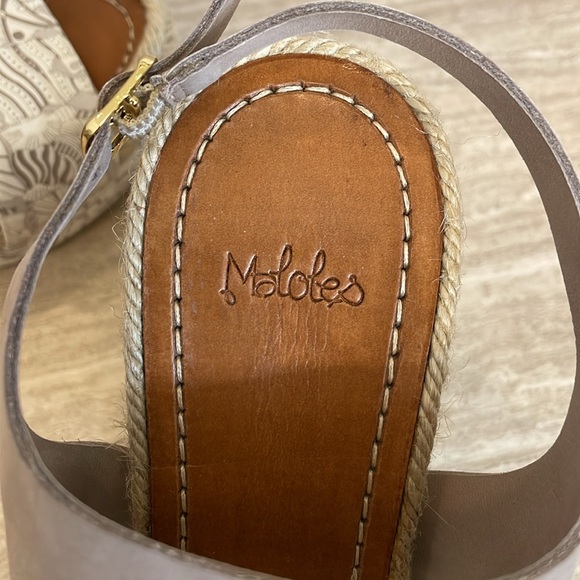 MALOLES Women’s Size 5.5/36 Wedge Espadrilles Beige Taupe Made in Spain - Picture 12 of 13
